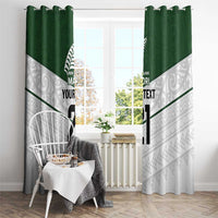 Custom New Zealand Maori Niho Taniwha Window Curtain
