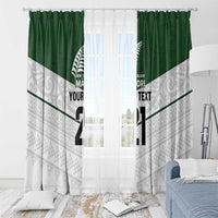 Custom New Zealand Maori Niho Taniwha Window Curtain