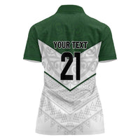 Custom New Zealand Maori Niho Taniwha Women Polo Shirt