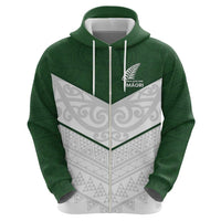 Custom New Zealand Maori Niho Taniwha Zip Hoodie