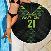 Custom New Zealand Maori Koru Koiri Motif Beach Blanket