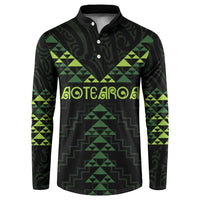 Custom New Zealand Maori Koru Koiri Motif Button Sweatshirt