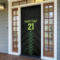 Custom New Zealand Maori Koru Koiri Motif Door Cover - Polynesian Pride