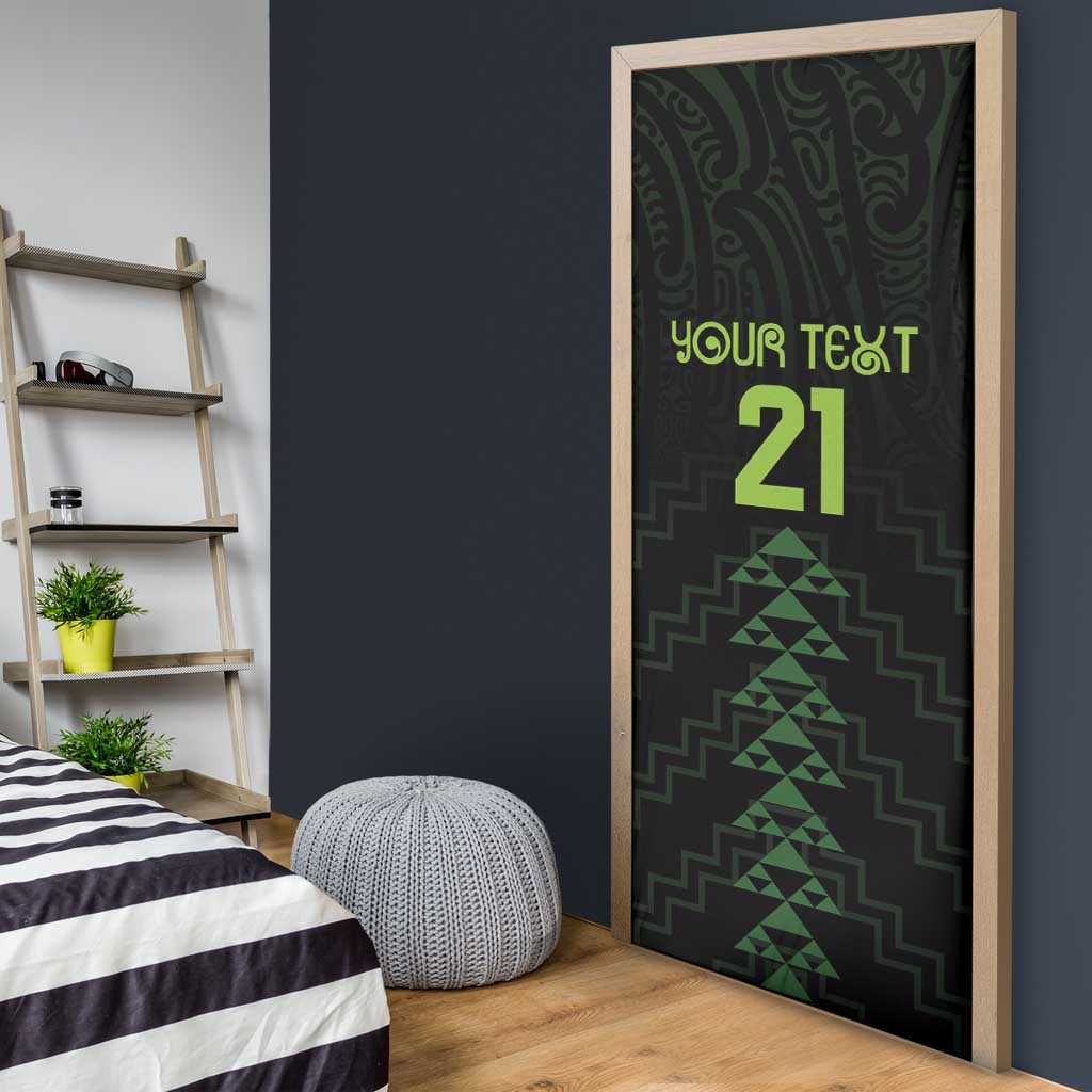 Custom New Zealand Maori Koru Koiri Motif Door Cover - Polynesian Pride