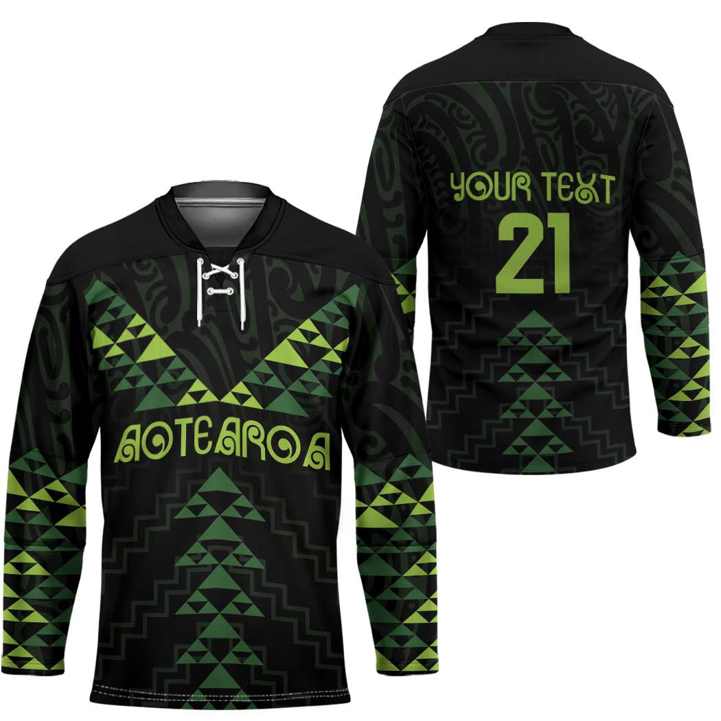 Custom New Zealand Maori Koru Koiri Motif Hockey Jersey - Polynesian Pride