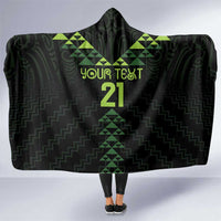 Custom New Zealand Maori Koru Koiri Motif Hooded Blanket