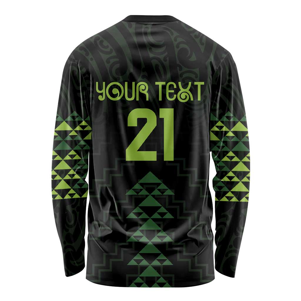 Custom New Zealand Maori Koru Koiri Motif Long Sleeve Shirt