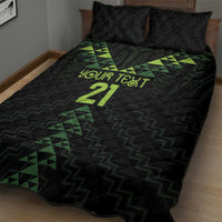 Custom New Zealand Maori Koru Koiri Motif Quilt Bed Set