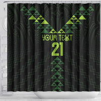 Custom New Zealand Maori Koru Koiri Motif Shower Curtain