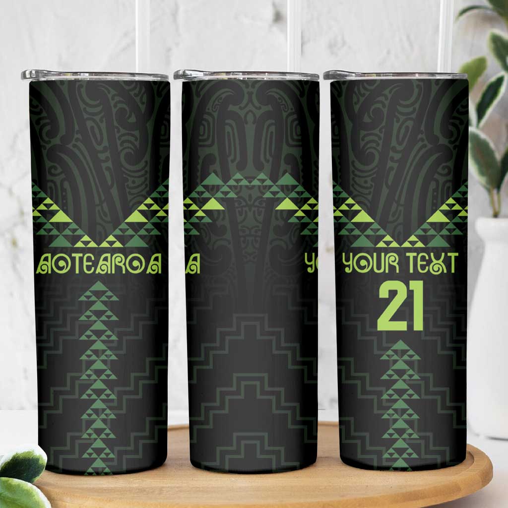 Custom New Zealand Maori Koru Koiri Motif Skinny Tumbler