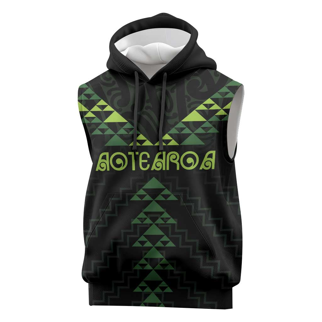Custom New Zealand Maori Koru Koiri Motif Sleeveless Hoodie - Polynesian Pride