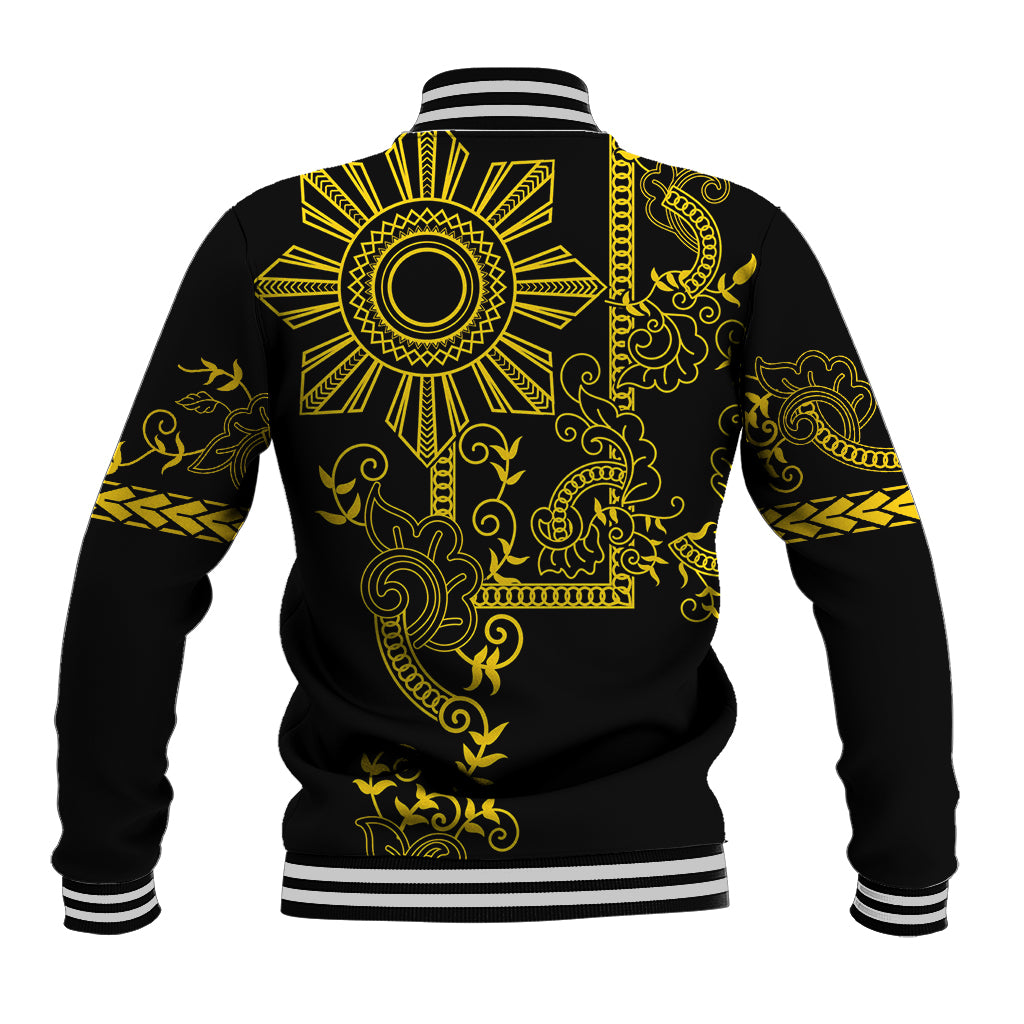 Filipino Sun Tribal Tattoo Baseball Jacket Philippines Inspired Barong Simple Gold