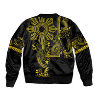 Filipino Sun Tribal Tattoo Bomber Jacket Philippines Inspired Barong Simple Gold