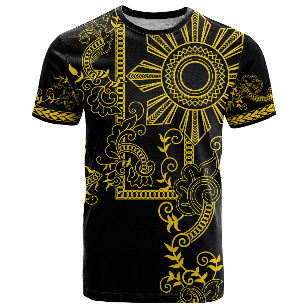 Filipino Sun Tribal Tattoo T Shirt Philippines Inspired Barong Simple Gold