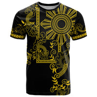 Filipino Sun Tribal Tattoo T Shirt Philippines Inspired Barong Simple Gold
