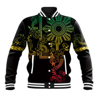 Filipino Sun Tribal Tattoo Baseball Jacket Philippines Inspired Barong Reggae Art