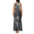 Pacific Beauty Girl Family Matching Tank Maxi Dress and Hawaiian Shirt Black Polyneisan Tribal Vintage Motif