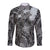 Pacific Beauty Girl Long Sleeve Button Shirt Black Polyneisan Tribal Vintage Motif