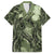 Pacific Beauty Girl Family Matching Puletasi and Hawaiian Shirt Green Polyneisan Tribal Vintage Motif