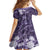Pacific Beauty Girl Family Matching Puletasi and Hawaiian Shirt Violet Polyneisan Tribal Vintage Motif