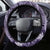 Pacific Beauty Girl Steering Wheel Cover Violet Polyneisan Tribal Vintage Motif
