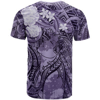 Pacific Beauty Girl T Shirt Violet Polyneisan Tribal Vintage Motif