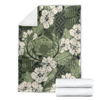 Tongan Kupesi Ngatu Hibiscus Vintage Motif Blanket