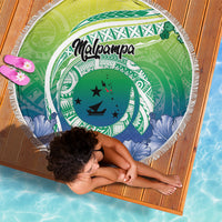 Malpampa Vanuatu Beach Blanket Hibiscus Sand Drawing with Pacific Pattern