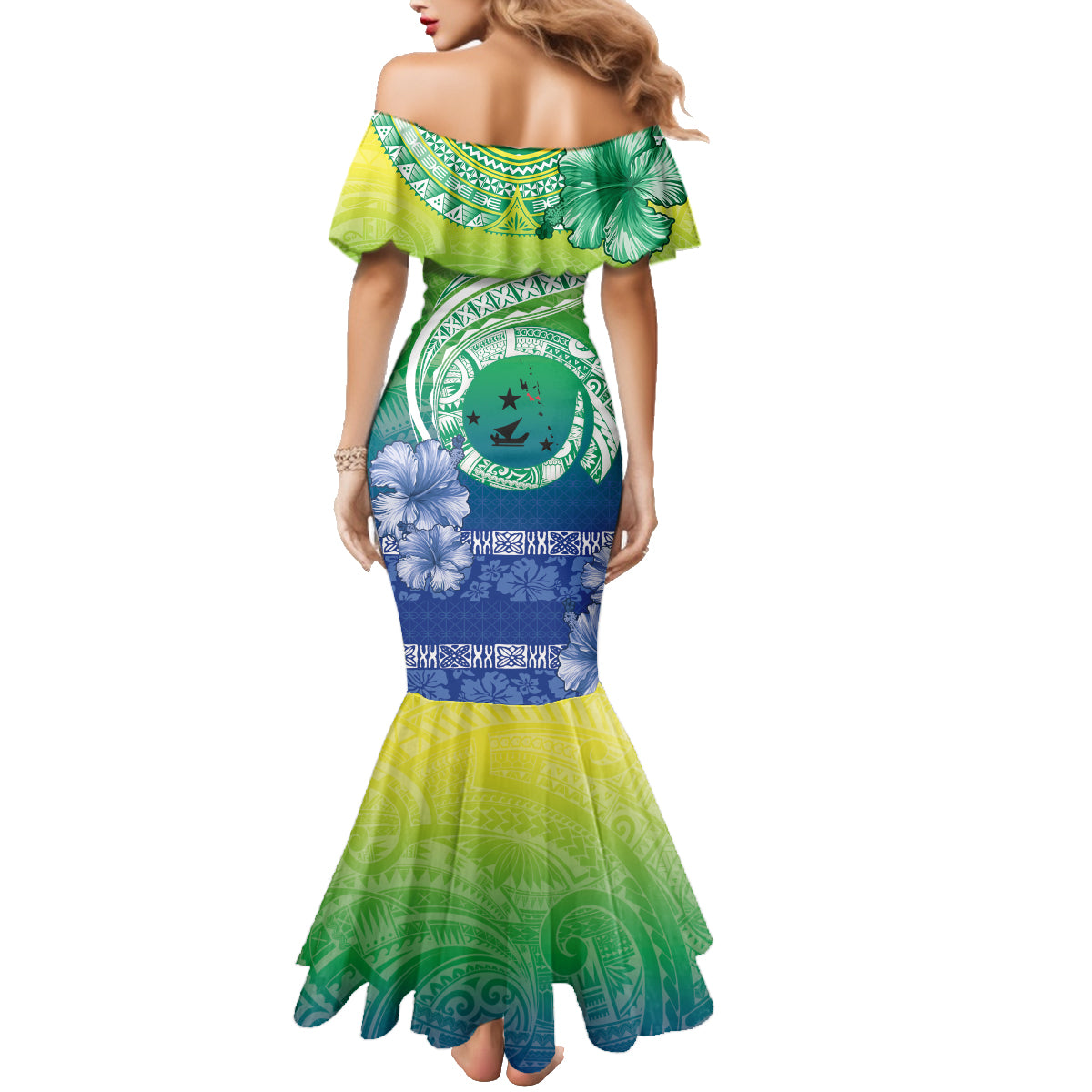 Malpampa Vanuatu Family Matching Mermaid Dress and Hawaiian Shirt Hibiscus Sand Drawing with Pacific Pattern