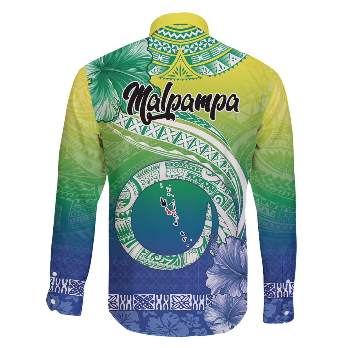 Malpampa Vanuatu Family Matching Off The Shoulder Long Sleeve Dress and Hawaiian Shirt Hibiscus Sand Drawing with Pacific Pattern