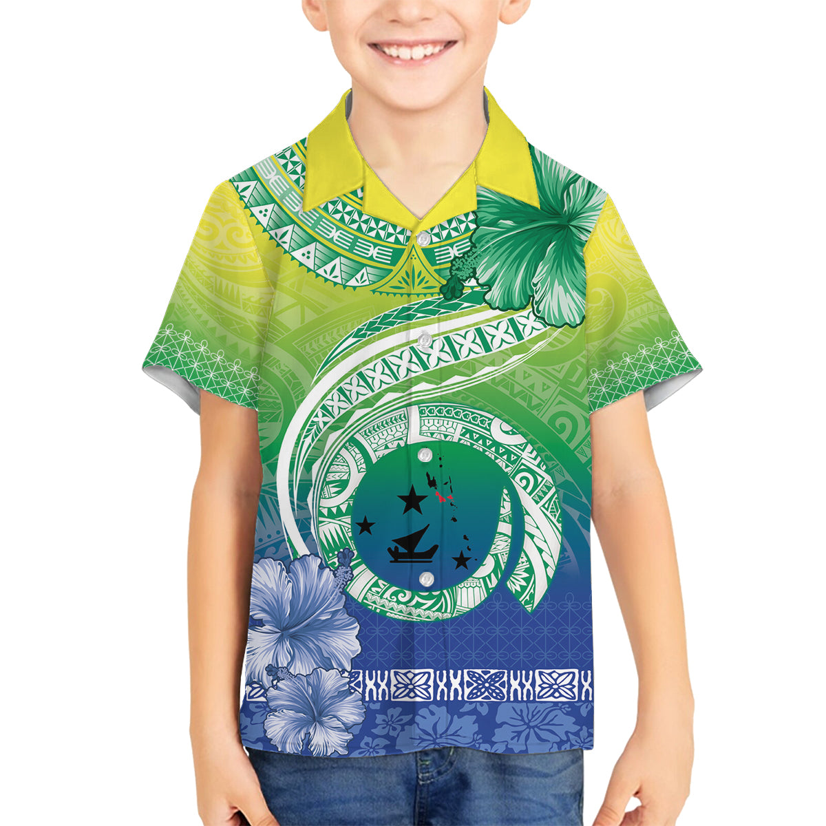 Malpampa Vanuatu Family Matching Off The Shoulder Long Sleeve Dress and Hawaiian Shirt Hibiscus Sand Drawing with Pacific Pattern