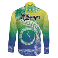 Malpampa Vanuatu Family Matching Summer Maxi Dress and Hawaiian Shirt Hibiscus Sand Drawing with Pacific Pattern