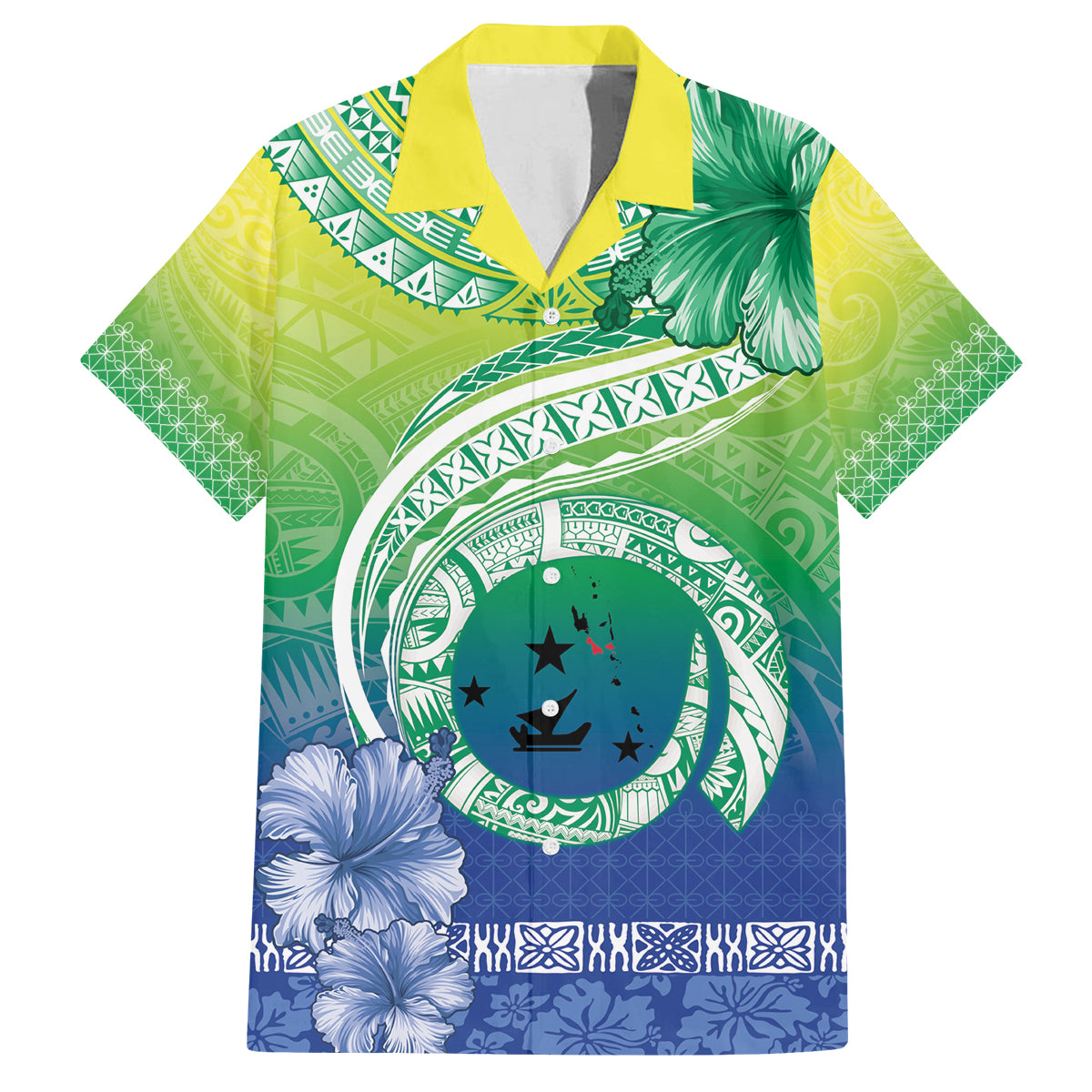 Malpampa Vanuatu Family Matching Tank Maxi Dress and Hawaiian Shirt Hibiscus Sand Drawing with Pacific Pattern