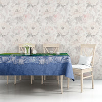 Malpampa Vanuatu Tablecloth Hibiscus Sand Drawing with Pacific Pattern