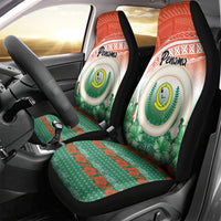 Penama Vanuatu Car Seat Cover Hibiscus Sand Drawing with Pacific Pattern