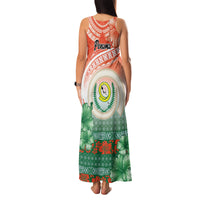 Penama Vanuatu Family Matching Tank Maxi Dress and Hawaiian Shirt Hibiscus Sand Drawing with Pacific Pattern