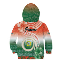 Penama Vanuatu Kid Hoodie Hibiscus Sand Drawing with Pacific Pattern