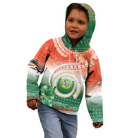 Penama Vanuatu Kid Hoodie Hibiscus Sand Drawing with Pacific Pattern
