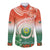 Penama Vanuatu Long Sleeve Button Shirt Hibiscus Sand Drawing with Pacific Pattern