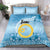 Sanma Vanuatu Bedding Set Hibiscus Sand Drawing with Pacific Pattern