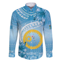 Sanma Vanuatu Family Matching Off The Shoulder Long Sleeve Dress and Hawaiian Shirt Hibiscus Sand Drawing with Pacific Pattern