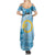 Sanma Vanuatu Summer Maxi Dress Hibiscus Sand Drawing with Pacific Pattern