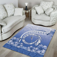 Shefa Vanuatu Area Rug Hibiscus Sand Drawing with Pacific Pattern