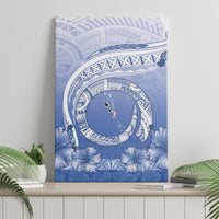 Shefa Vanuatu Canvas Wall Art Hibiscus Sand Drawing with Pacific Pattern