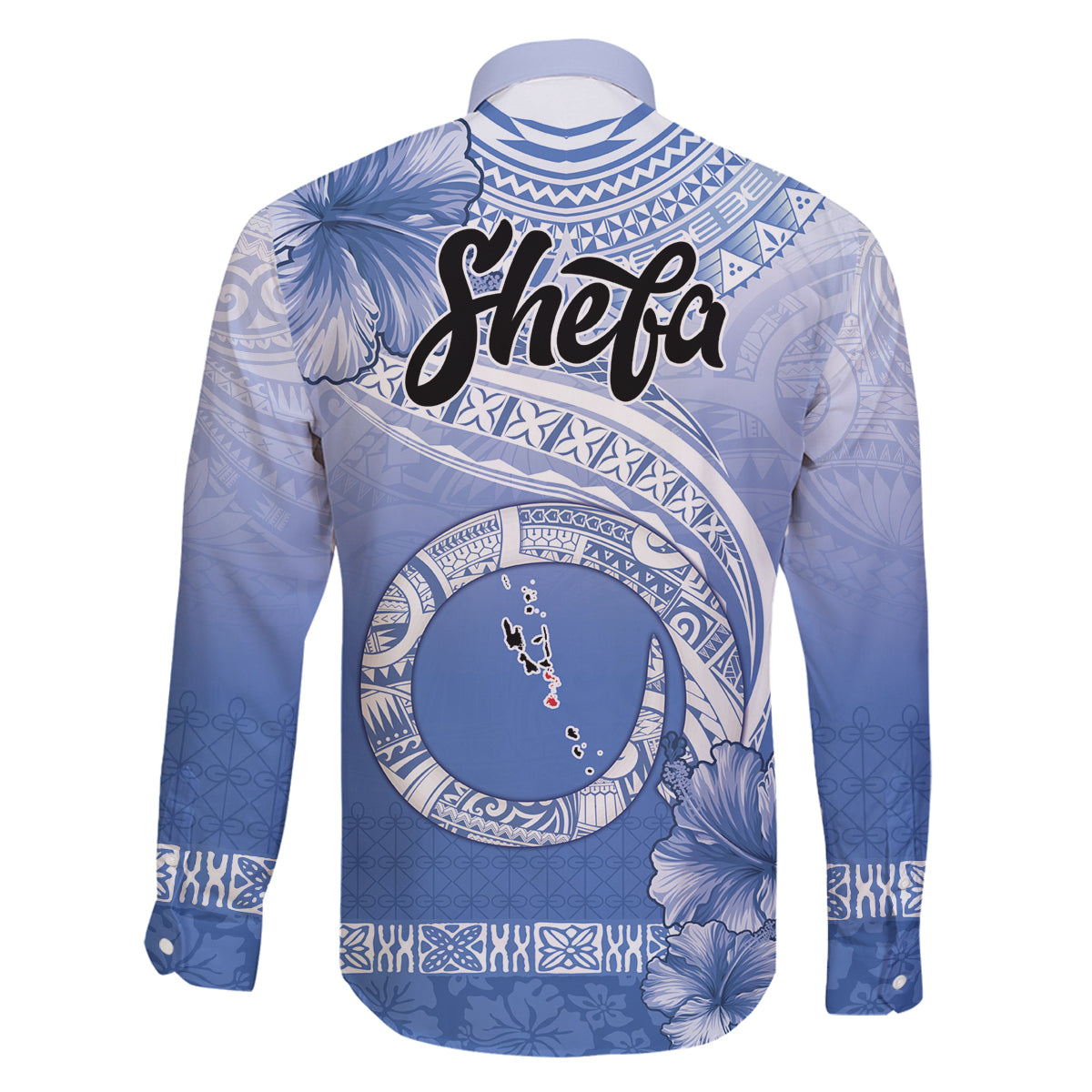 Shefa Vanuatu Family Matching Tank Maxi Dress and Hawaiian Shirt Hibiscus Sand Drawing with Pacific Pattern