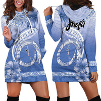 Shefa Vanuatu Hoodie Dress Hibiscus Sand Drawing with Pacific Pattern