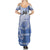 Shefa Vanuatu Summer Maxi Dress Hibiscus Sand Drawing with Pacific Pattern