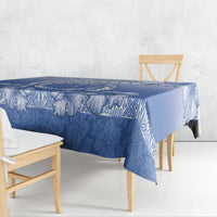 Shefa Vanuatu Tablecloth Hibiscus Sand Drawing with Pacific Pattern