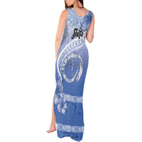 Shefa Vanuatu Tank Maxi Dress Hibiscus Sand Drawing with Pacific Pattern