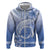 Shefa Vanuatu Zip Hoodie Hibiscus Sand Drawing with Pacific Pattern